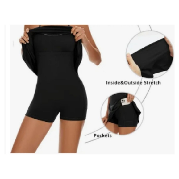 Hind Black Athletic / Tennis Dress with Shorts Underneath - Picture 6 of 13
